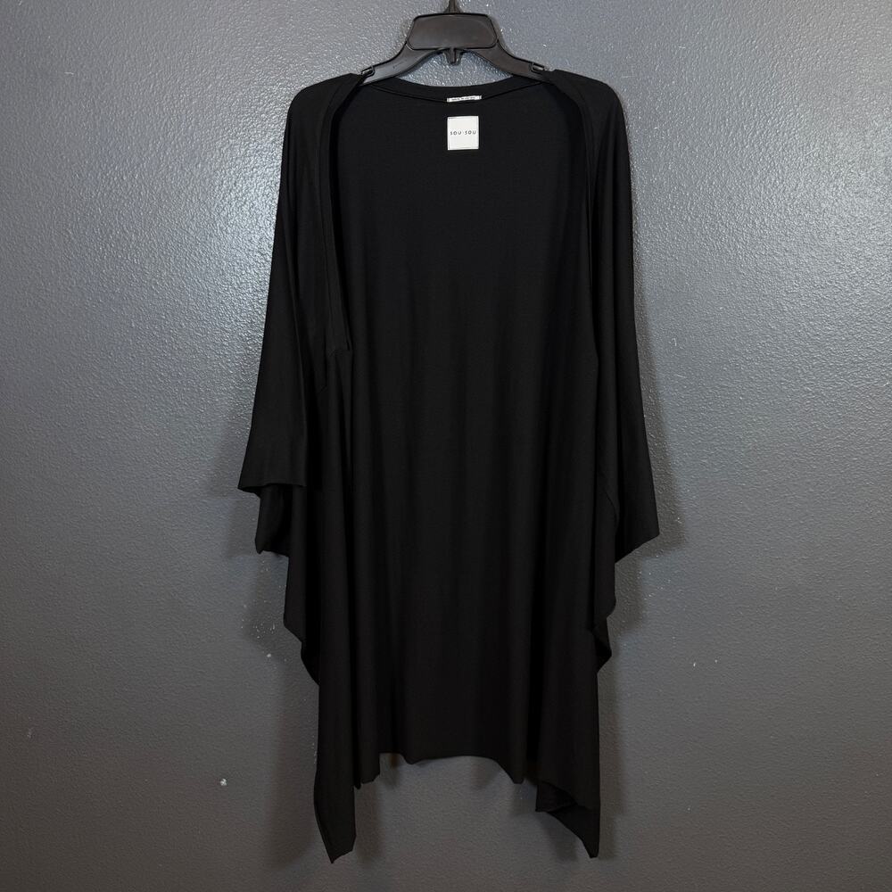 Sou Sou one-size black open poncho Made in Japan